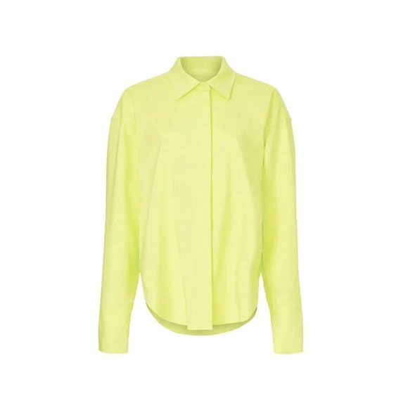 Good American Weekend Shirt in Green 00/0 XSmall Womens Button Down Blouse Top - Picture 11 of 15